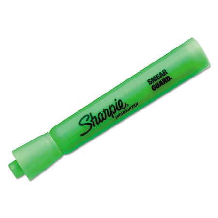 Sharpie Tank Style Highlighters, Chisel Tip, Green Ink/Barrel, PK12 25026